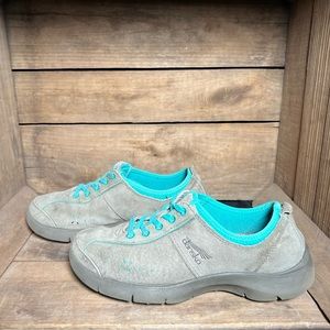 DANSKO Elise gray Suede Leather Lace-Up Comfort Walking Shoes-Size 37/ US 6.5-7